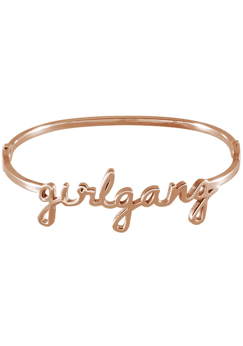 Wanderlust + Co Girlgang Bangle in Rose Gold