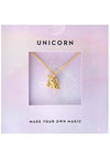 Wanderlust + Co Emoji Unicorn Necklace in Gold