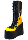 Dune Lace Up Flame in Black/Yellow