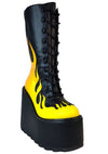 Dune Lace Up Flame in Black/Yellow