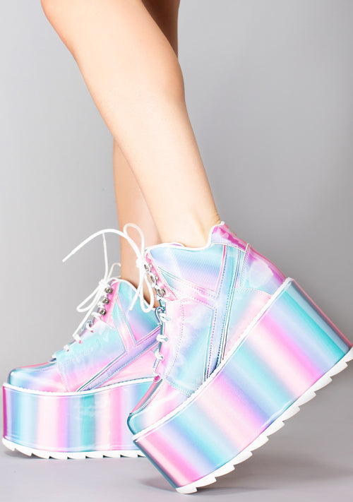 Qozmo Platform Sneakers in Prizmatiq Pastel